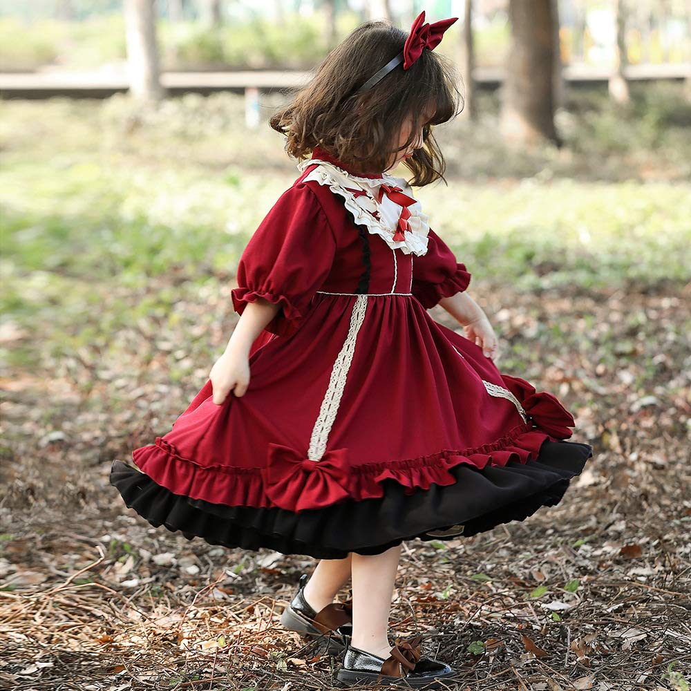 Lily Black ロリータ ワンピース 赤 Little Red Riding Hood Layered Skirt Country Lolita Dress